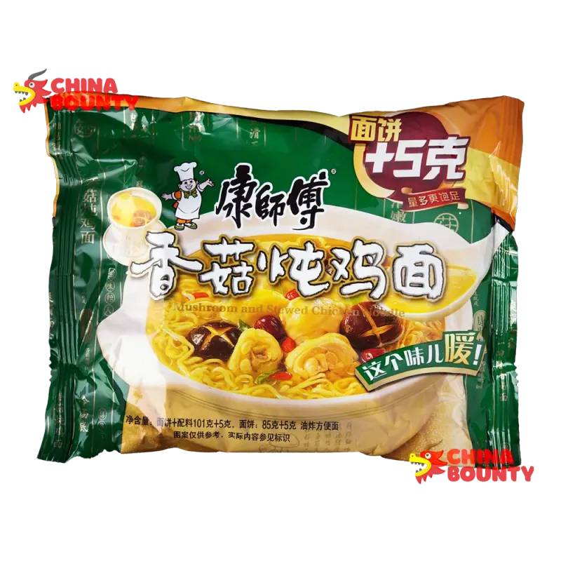 Упаковка лапши Master Kong со вкусом грибов и тушёной курицы